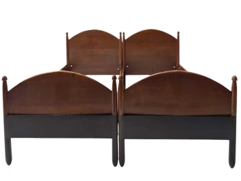 Willem Penaat Art Deco Amsterdamse School Twin Beds for Metz & Co., 1920s